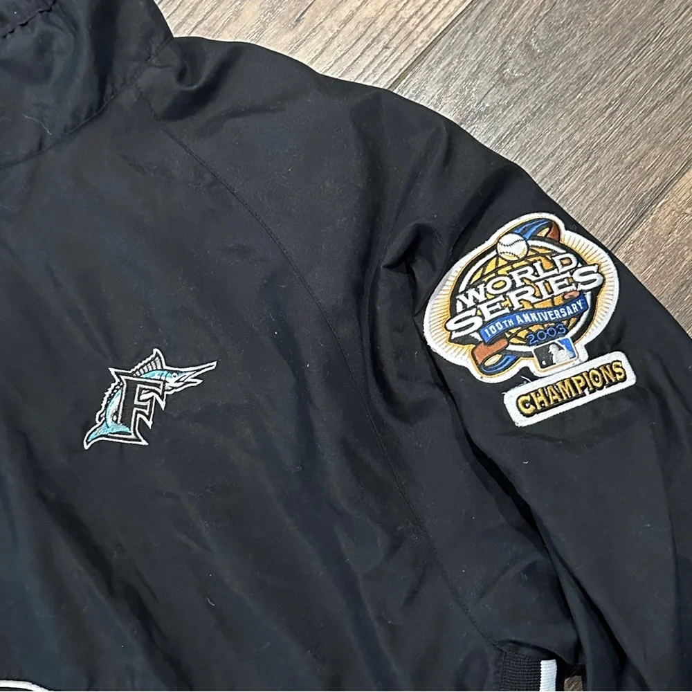 Vintage Majestic‎ Florida Marlins Quarter Zip World Series 100th Anniversary XL